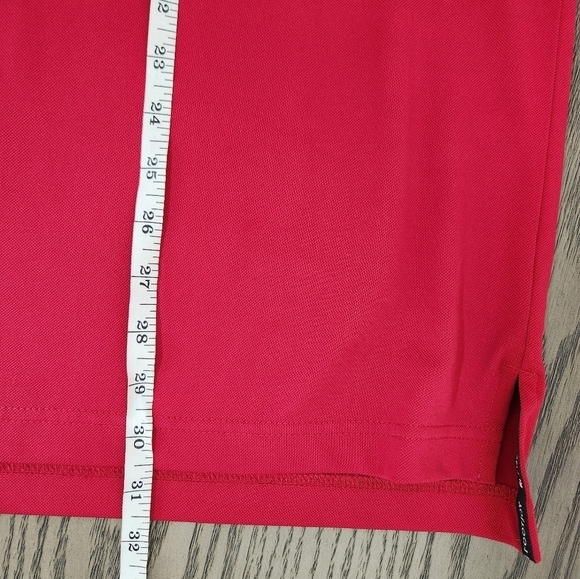 Footjoy Mock Neck Short Sleeve Golf Shirt Mens Large Red - Picture 9 of 9